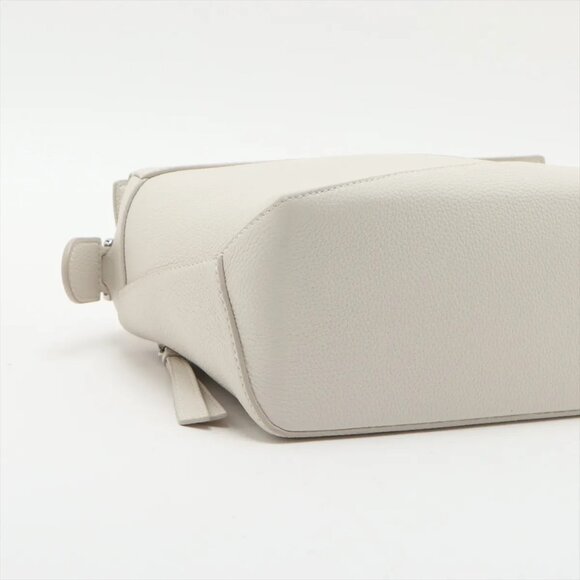 Loewe Puzzle Bag Small Leather 2 Way Handbag White - Picture 4 of 9